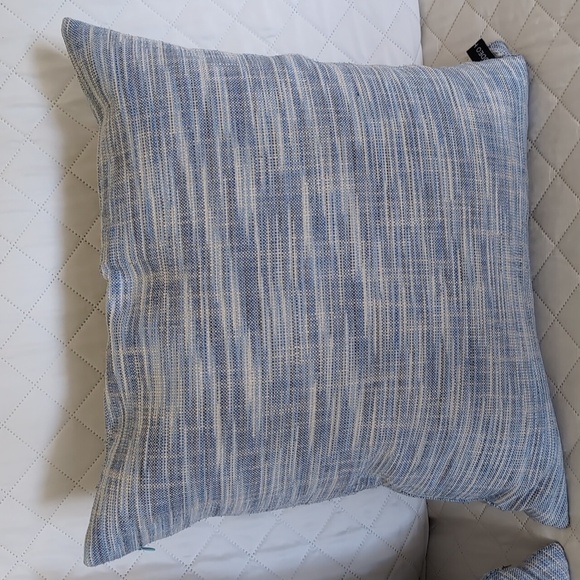 Rodeo Home Set Of 2 Down Filled Blue Accent Pillows. - Picture 3 of 9